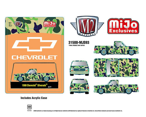 1980 Chevrolet Silverado Custom Camouflage MiJo Exclusives Limited Edition M2 Machines 31500-MJS93