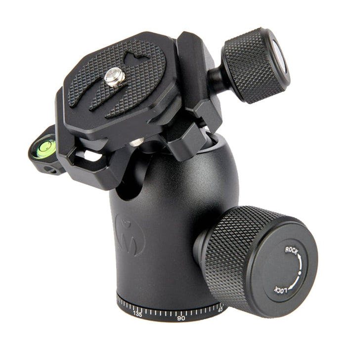 3 Legged Thing AirHed Pro Ball Head with twist clamp in matte black for professional photography and video stability.