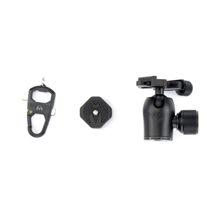 3 Legged Thing AirHed Pro Ball Head with twist clamp in matte black for professional photography and video stability.