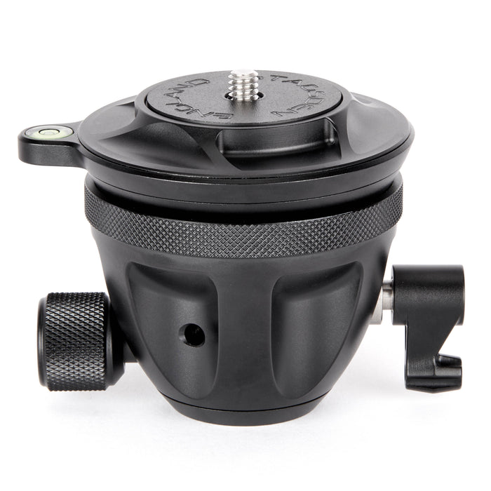 Level your horizon without having to adjust the tripod’s legs, increasing accuracy for photographers. Offers improved compatibility with heads and clamps.