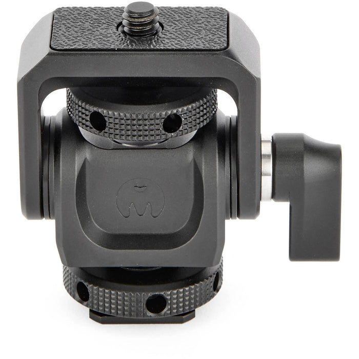 The Monty 1 Mighty Mini Cold Shoe provides a secure ultra-compact pan and tilt solution to position cameras monitors microphones and LED lights precisely.