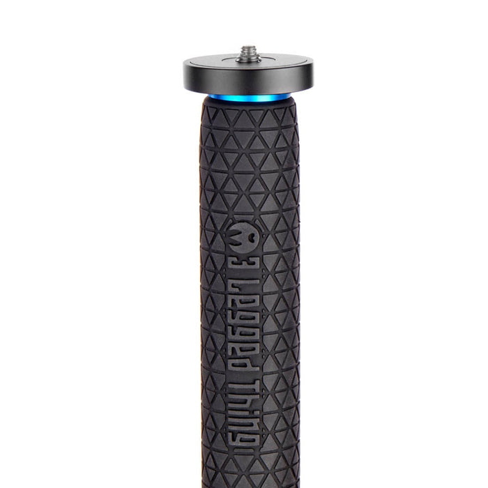 Black textured grip with a brand logo on a white background