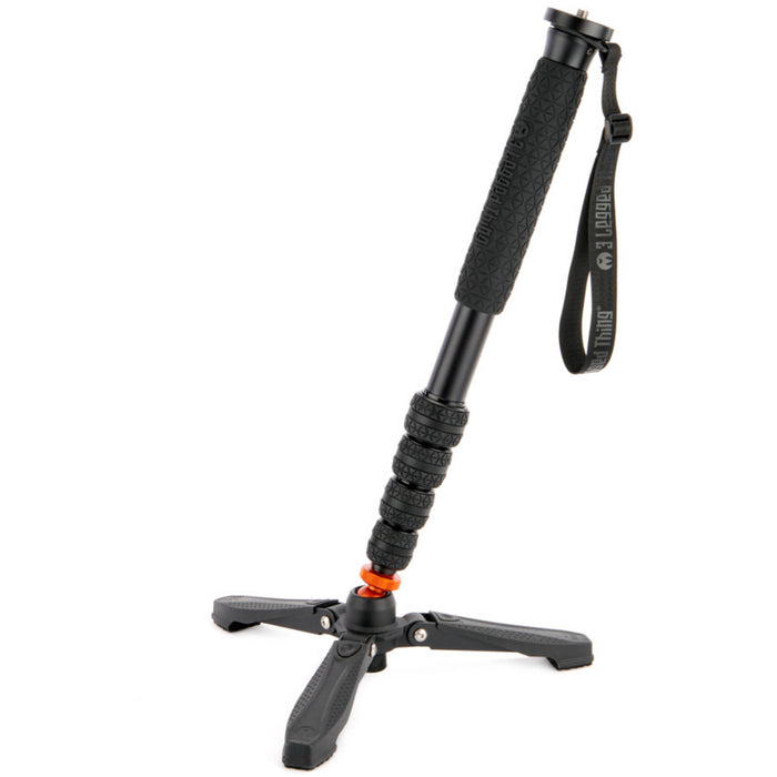 3 Legged Thing Taylor Monopod Superkit (Black) with detachable stabiliser for professional photography and videography.
