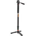 3 Legged Thing Trent Monopod Superkit in grey with interchangeable tripod footwear for professional stability.