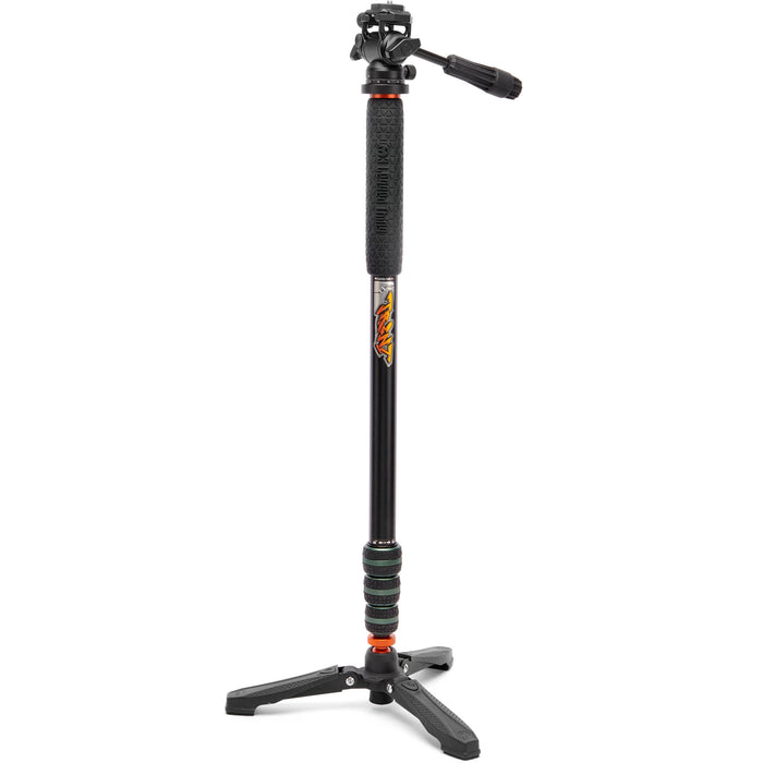 3 Legged Thing Trent Monopod Superkit in grey with interchangeable tripod footwear for professional stability.