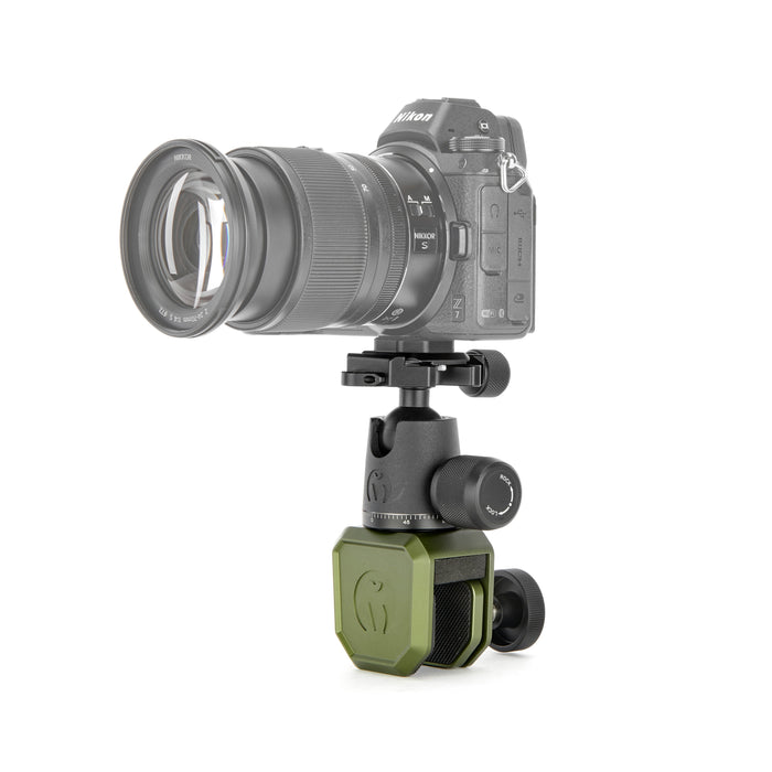 Window Mount Clamp for securely mounting cameras on vehicle windows, with rubber padding to protect glass.