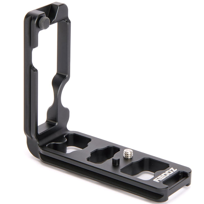3 Legged Thing Zooey L-Bracket designed for Nikon Z8 mirrorless camera with Arca-Swiss compatibility.