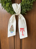 Chinoiserie Tree Wreath Sash
