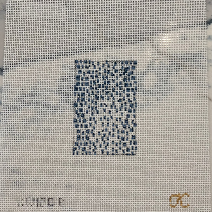 French Dots Luggage Tag - Blue