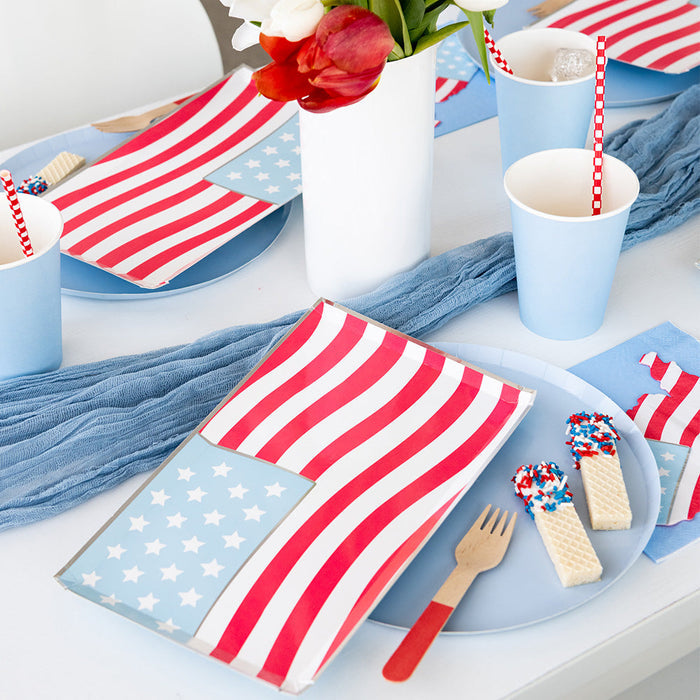 American Flag Plates