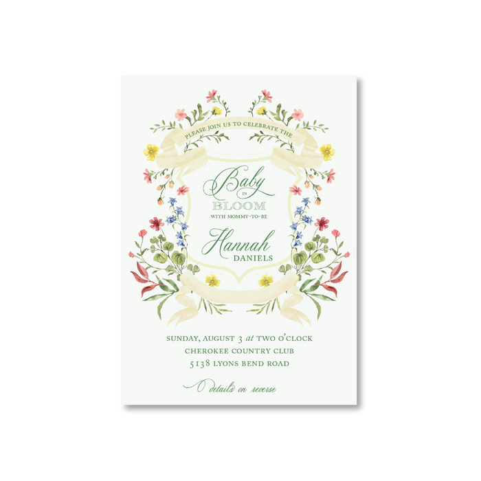 Baby in Bloom Invitations