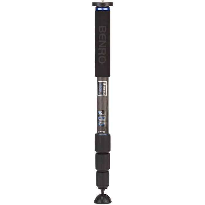 Black monopod with Benro branding on a white background