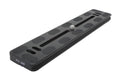 Benro PU-200 Quick Release Plate in anodised aluminium with anti-twist rubber inlays, 1/4-inch mounting screw, and Arca-type compatibility for stable camera support.