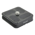 Benro PU-40 Quick Release Plate, compact 40mm Arca-type plate for secure camera mounting.