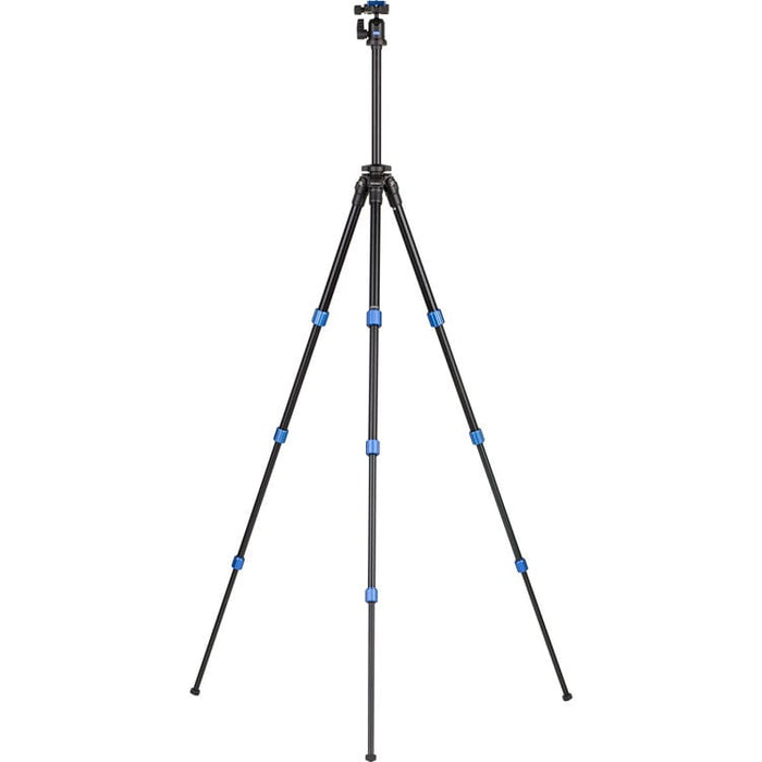Benro Slim Tripod Kit in silver aluminum with twist‑lock legs and small pan‑tilt head.