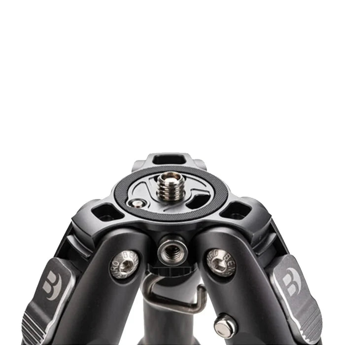 Benro Tortoise Columnless Carbon Fibre Tripod folded compactly, showcasing lightweight, stable travel design with carbon fiber legs and twist locks.