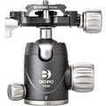 Benro VX20 Two‑Series Arca‑type aluminum ball head in black with ergonomic control knobs for smooth pan and tilt adjustments.