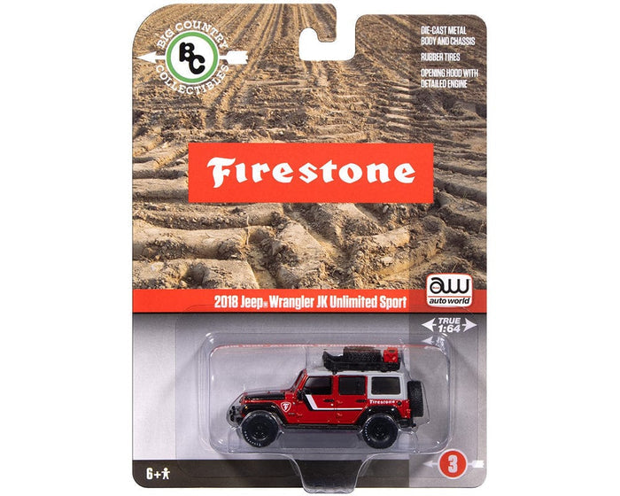 Big Country Collection 2025 Release 1 2018 Jeep Wrangler Firestone Field Agent Auto World 1/64 AWSP200-24