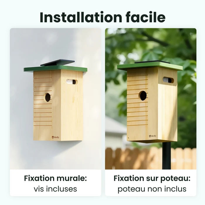 Birdfy Nest Wood – Cabane à Oiseaux Intelligente en bois