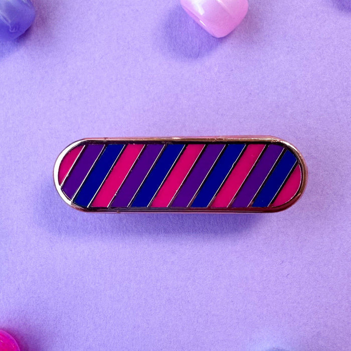 Bisexual Pride Plaque Enamel Pin
