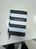 Black / White Stripe Address Book