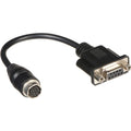 The Blackmagic Design Lens Adaptor Cable for Micro Studio Camera connects to the connector on the expansion break out cable supplied with the camera.