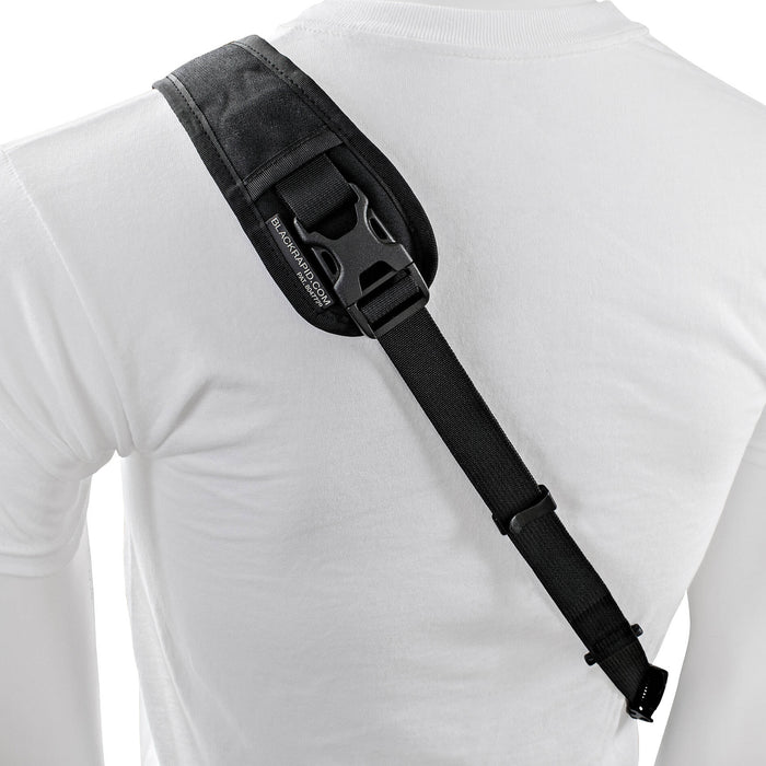 BlackRapid Metro Camera Sling in black, lightweight cross-body strap for mirrorless, DSLR, GoPro and 360 cameras.