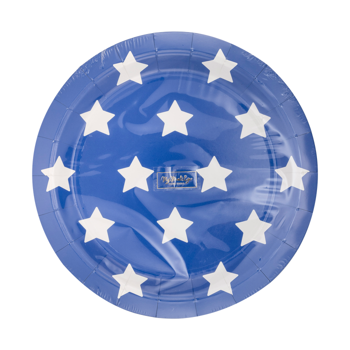 Blue Stars Paper Plates