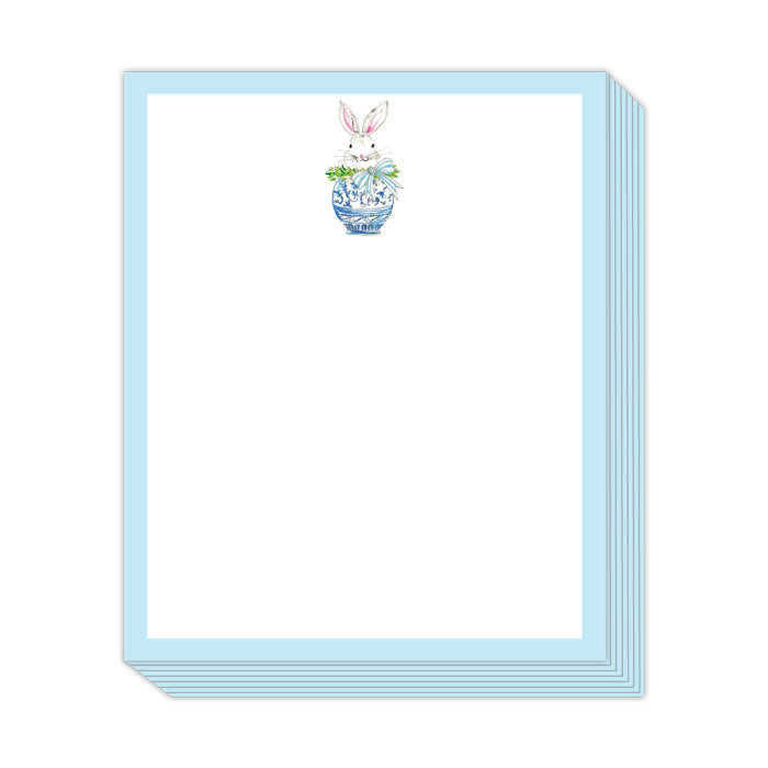 Bunny in Chinoiserie Pot Notepad