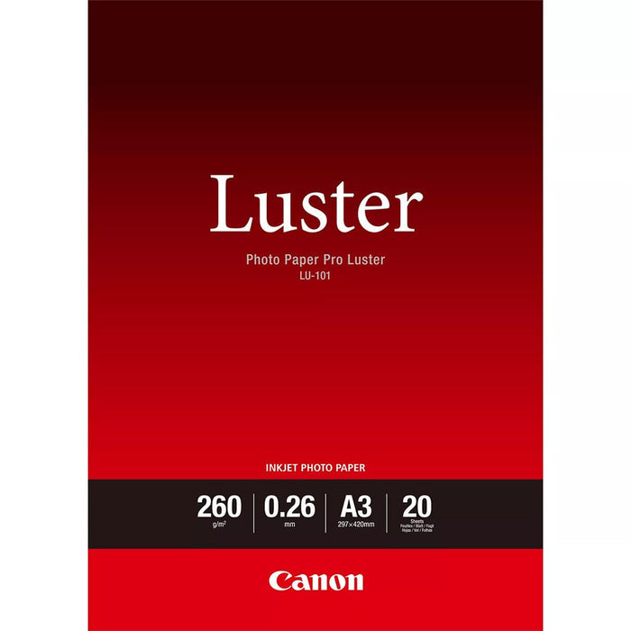 Canon LU-101 A3 Pro Lustre Photo Paper (20 Sheets)