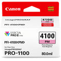 Canon PFI-4100 Photo Magenta ink, featuring Lucia pigment technology, delivers professional-grade prints with stunning colours and scratch resistance.
