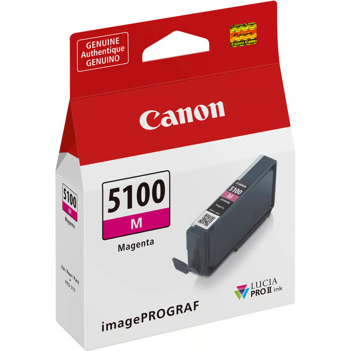Lifelike skin tones and vivid natural colour come to life with the Canon PFI-5100 Magenta Ink for Pro-310, thanks to its rich reds and vibrant pinks.