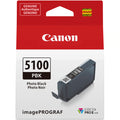 The Canon PFI-5100 Photo Black Ink Cartridge for Pro-310 enhances contrast and detail in glossy prints, ensuring crisp, professional-quality results.