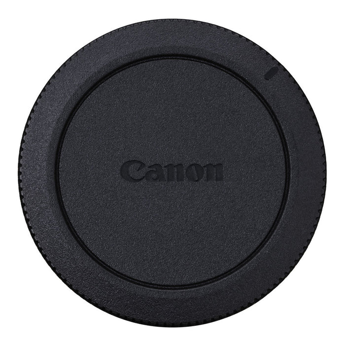 Canon RF-5 Body Cap for EOS Cameras: Protective body cap for Canon RF-mount cameras, prevents dust and damage when no lens is attached. Compatible with EOS R5, R6, R, RP, R3, R7, R10, easy to secure and remove, made from dust-free materials.
