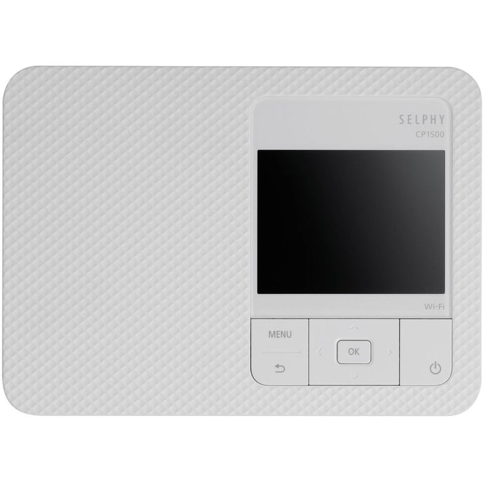Canon SELPHY CP1500 Compact Photo Printer (White) – stylish and portable printer that delivers high-quality, long-lasting prints straight from your phone or camera.