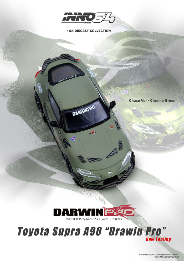 Toyota Supra A90 Darwin Pro J'S Racing Blue Inno64 1/64 scale IN64-A90DP-MATGR