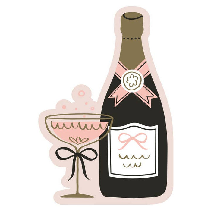 Champagne Bottle & Glass Napkins
