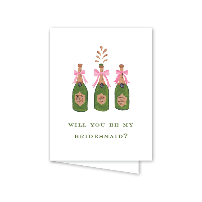 Champagne Bridesmaid Card