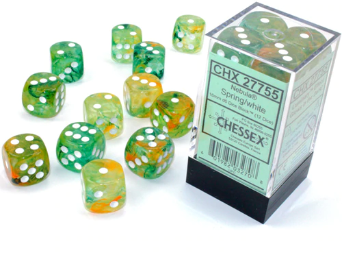 Chessex 16mm d6 Nebula Styles (12 dice)