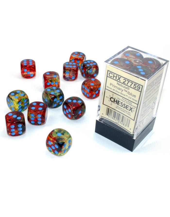 Chessex 16mm d6 Nebula Styles (12 dice)