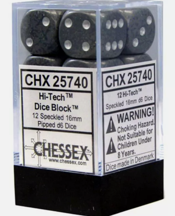 Chessex Speckled D6: 16mm - Hi-tech (12)