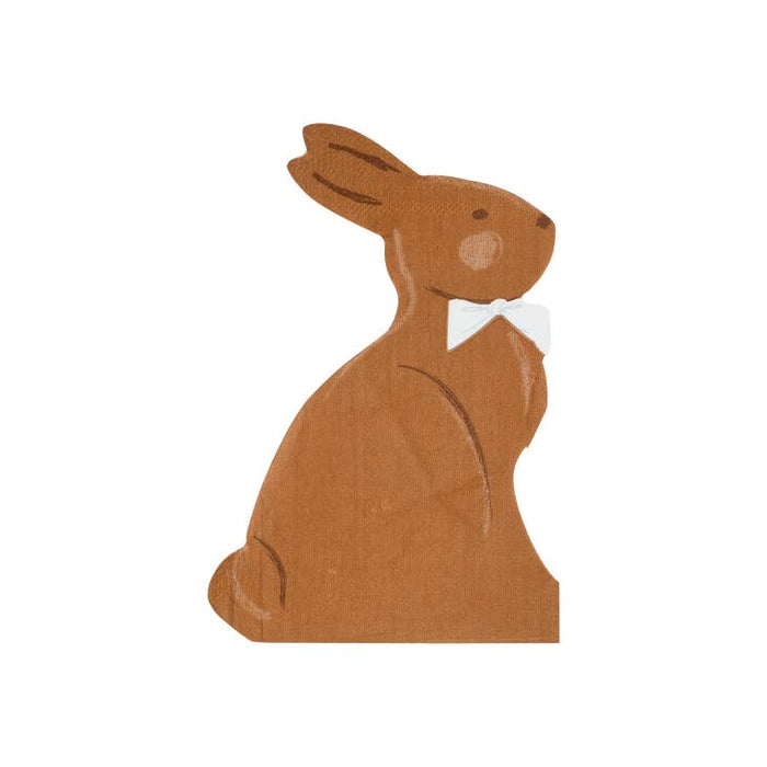 Chocolate Bunny Die-Cut Napkins