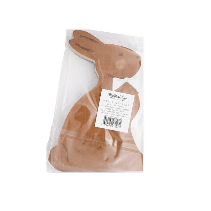 Chocolate Bunny Die-Cut Napkins