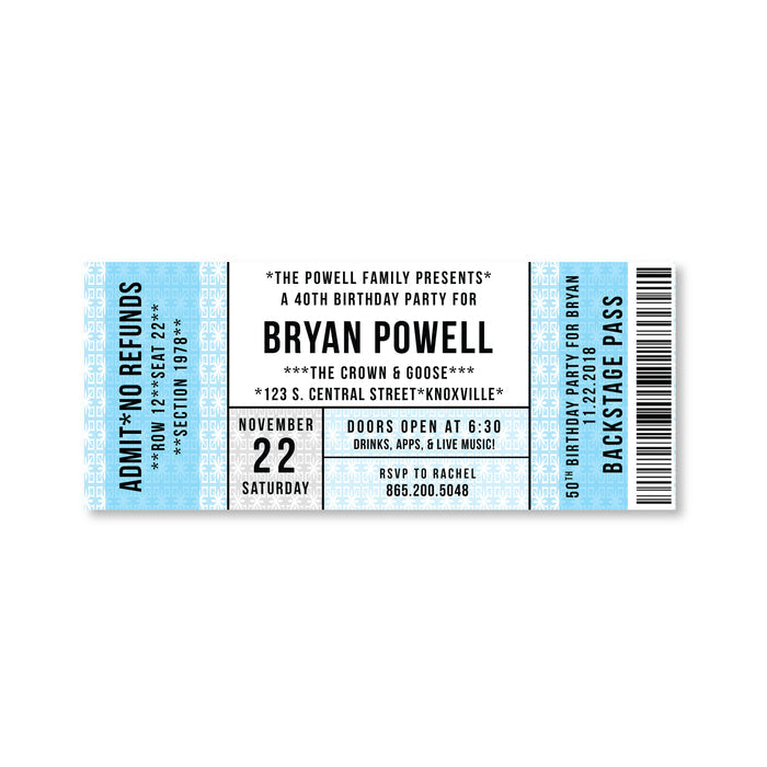 Concert Ticket Invitations