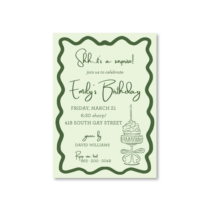 Cupcake Coupe Invitations