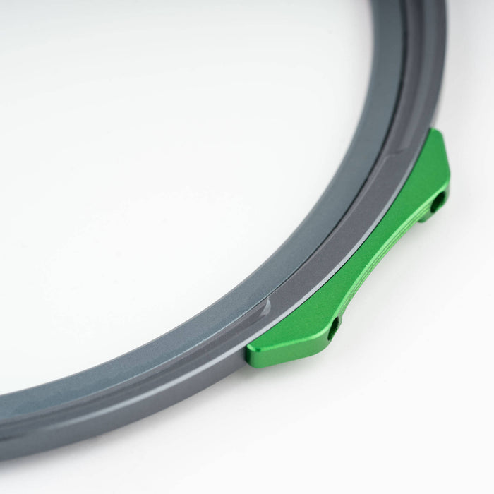NiSi JetMag Pro UV filter attached to a camera lens, blocking UV light and reducing glare.