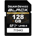 Delkin Devices Black UHS-II SDXC Memory Card (V60) – high-speed, reliable storage for professional photography and video.