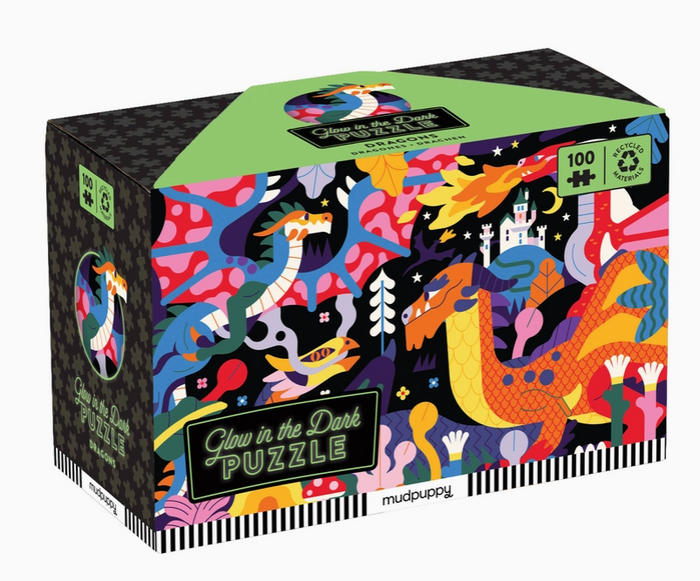 Dragons 100 Piece Glow in the Dark Puzzle