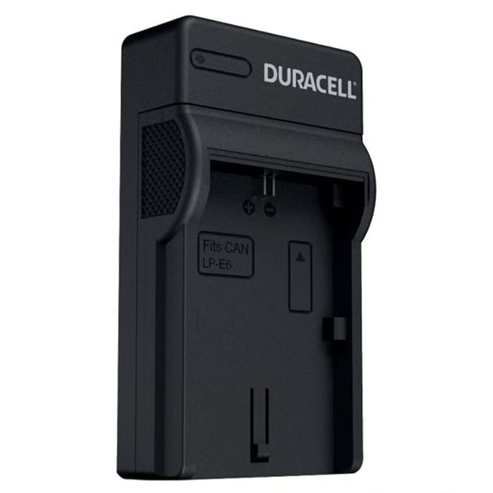 Duracell Battery Charger for Canon LP-E6 – a reliable third-party charger designed to safely and efficiently power up your Canon camera batteries.