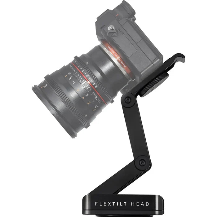 edelkrone FlexTILT Head v3 compact pan‑tilt mount with dual‑arm constant‑friction Z‑frame design, supports camera up to about 2.5 kg.